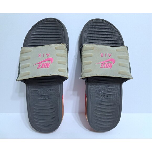 Nike Air Max Women's 6 Camden Slides Grey Pink Blast BQ4633-002 Sandals Miami - Picture 8 of 10